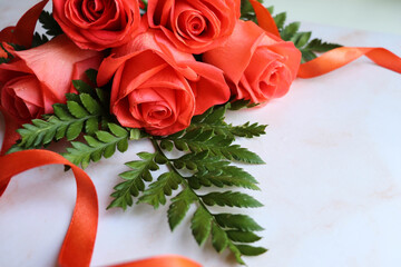 wedding bouquet with roses