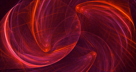 3D rendering abstract multicolor fractal light background