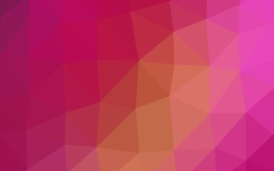 Dark Pink, Yellow vector polygonal background.
