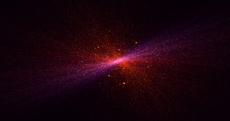 3D rendering abstract multicolor fractal light background