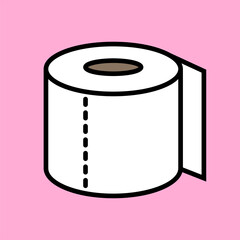 Toilet paper roll vector icon