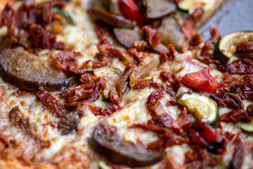 Homemade Pizza. A wonderful mix of flavors and colors.