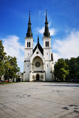 Naklejka premium church tower from Ostrava-privoz, czech republic