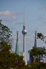 Skyline von Berlin, Blick vom Viktoria Park, Kreuzberg