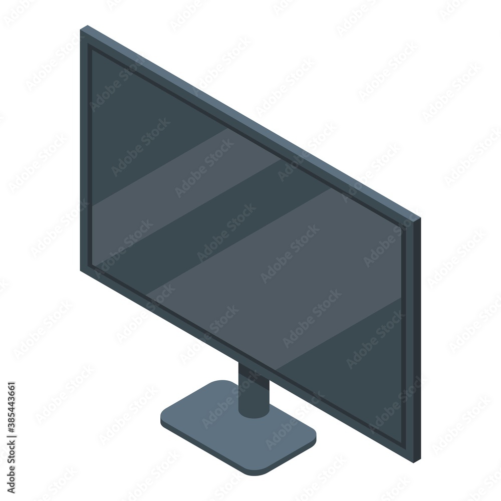 Poster multimedia screen monitor icon. isometric of multimedia screen monitor vector icon for web design is