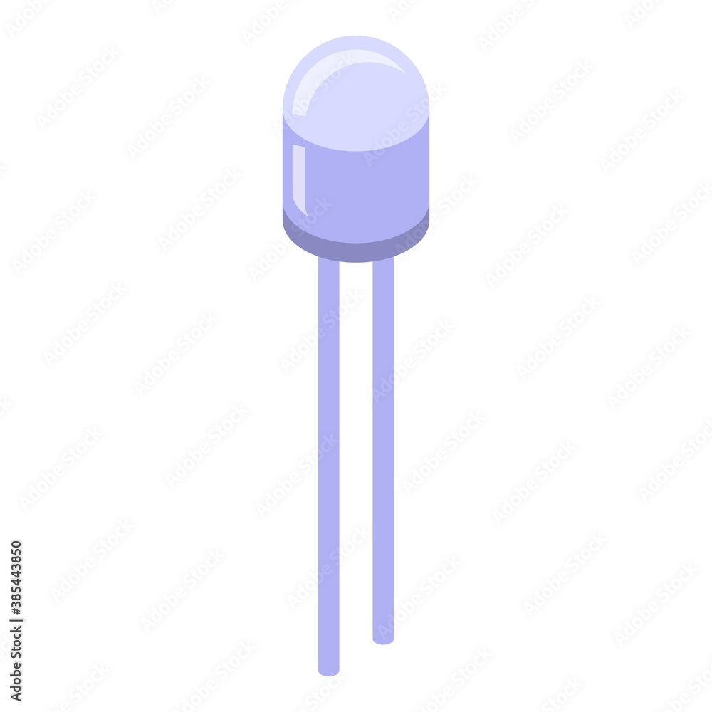 Poster diode bright icon. isometric of diode bright vector icon for web design isolated on white background