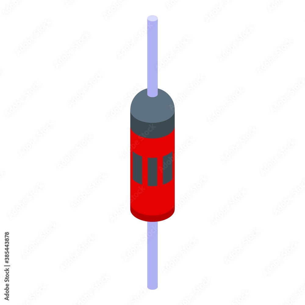 Poster diode indicator icon. isometric of diode indicator vector icon for web design isolated on white back