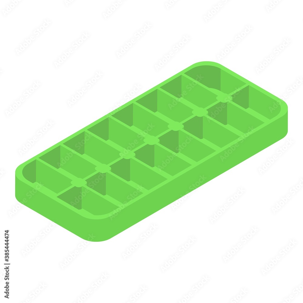 Aufkleber plastic ice cube tray icon. isometric of plastic ice cube tray vector icon for web design isolated o