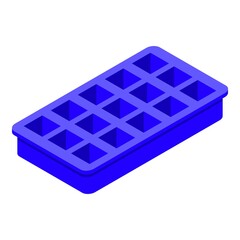 Ice cube tray form icon. Isometric of ice cube tray form vector icon for web design isolated on white background
