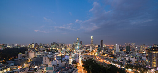 Nightscape of Ho Chi Minh City.