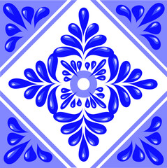 design talavera mexico, ceramic in blue 