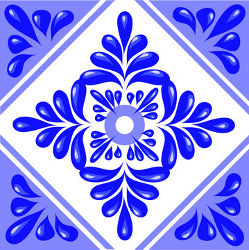 design talavera mexico, ceramic in blue 
