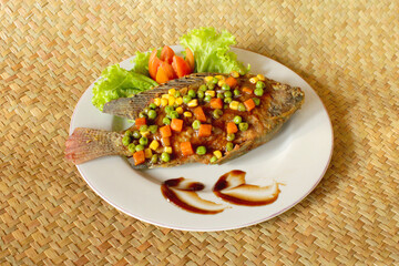 Carp dish with oyster sauce