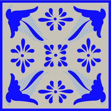 design talavera mexico, ceramic in blue 