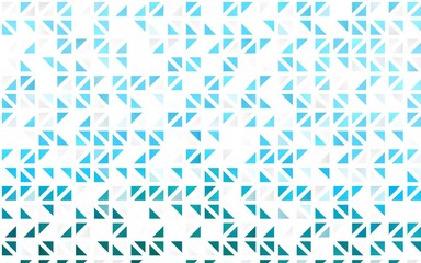 Light BLUE vector seamless background with triangles.