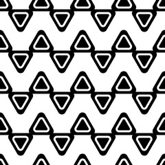 geometric black and white seamless pattern of triangle on a white background. Perfect for backgrounds, fabrics, postcards, posters . minimalism style. vector