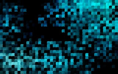 Dark BLUE vector template with crystals, rectangles.