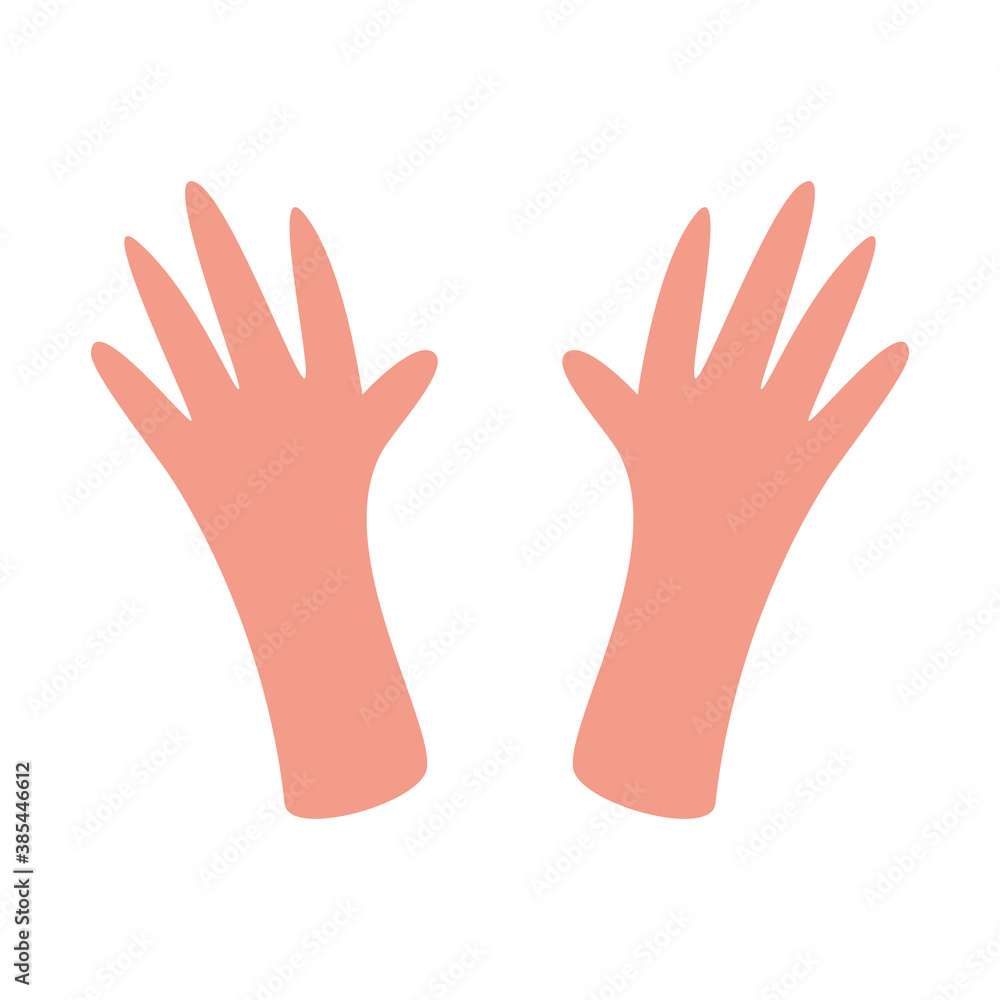 Wall mural hands human isolated style icon