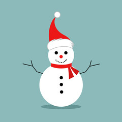 ІнтернетSnowman. Vector snowman. Snowman greeting. Cute Christmas greeting card with snowman.