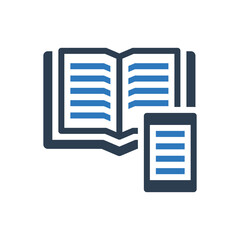 Fototapeta premium online education Book icon
