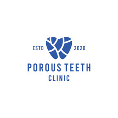 Porous Teeth Clinic logo design Vector