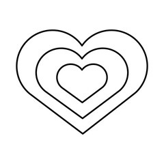 heart love symbol line style icon