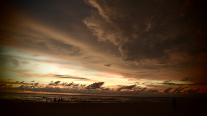 Sunset at the beach  in Sri Lanka