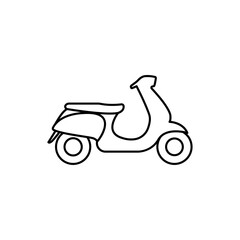 Motorcycle line symbol. Design template vector