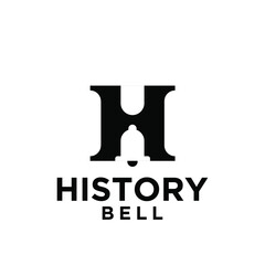 bell with initial letter h vector icon illustration design isolated white background