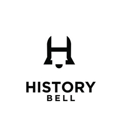 bell with initial letter h vector icon illustration design isolated white background