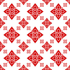 Seamless pattern with Thai pattern, Vector texture illustration.