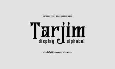 Vintage and classic typography alphabet. Vector illustration of fonts set.