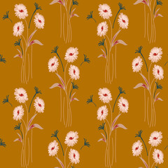seamless small vector flower design pattern  on  background