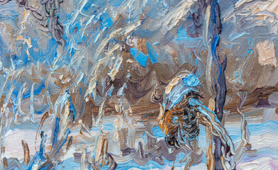 landscape, oil painting, handmade drawing