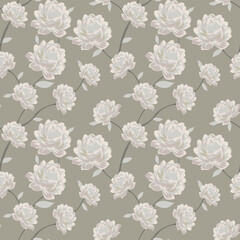 seamless vector flowers pattern   on  background