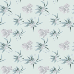 seamless  flowers pattern on    background
