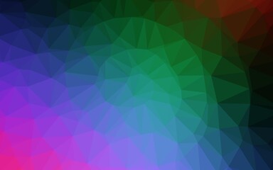 Obraz premium Dark Multicolor, Rainbow vector low poly texture.