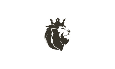 Fototapeta premium Creative Vector Illustration Logo Design. Luxury Lion King Concept.