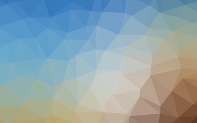 Obraz premium Light Blue, Yellow vector shining triangular pattern.