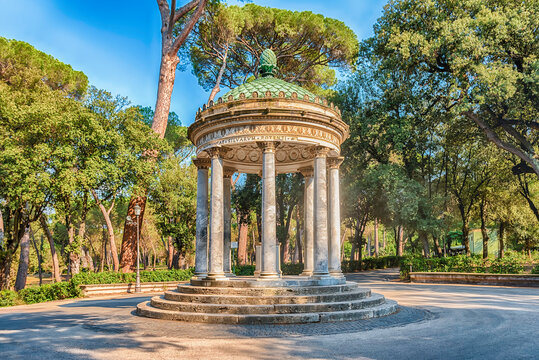 Diana Temple, classical monument located inside Villa Borghese, Rome, Italy