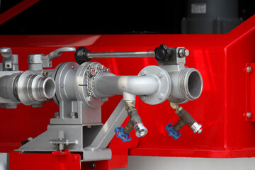 消防車の放水ポンプ