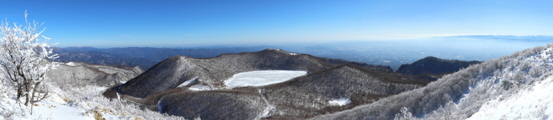 地蔵岳(日本百名山赤城山)山頂からの眺望 2(パノラマ)