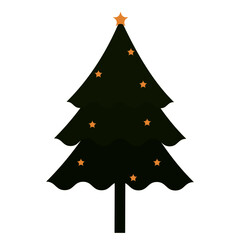 Christmas tree vector eps 10 isolated on white background.