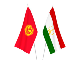 Obraz premium Kyrgyzstan and Tajikistan flags