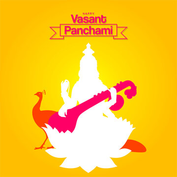 Happy Vasant Panchami Banner - Indian Festival - Illustration