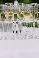 glasses of champagne