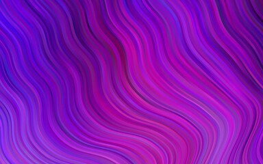 Obraz premium Light Purple vector template with bent lines.