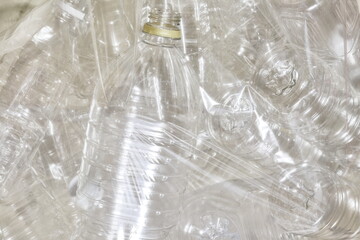 Empty plastic bottle packed in a plastic bag / ビニール袋に詰められた空のペットボトル