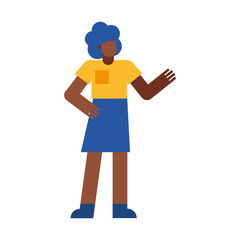 black woman cartoon vector design
