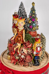 Christmas tree table cones mini decoration for new year